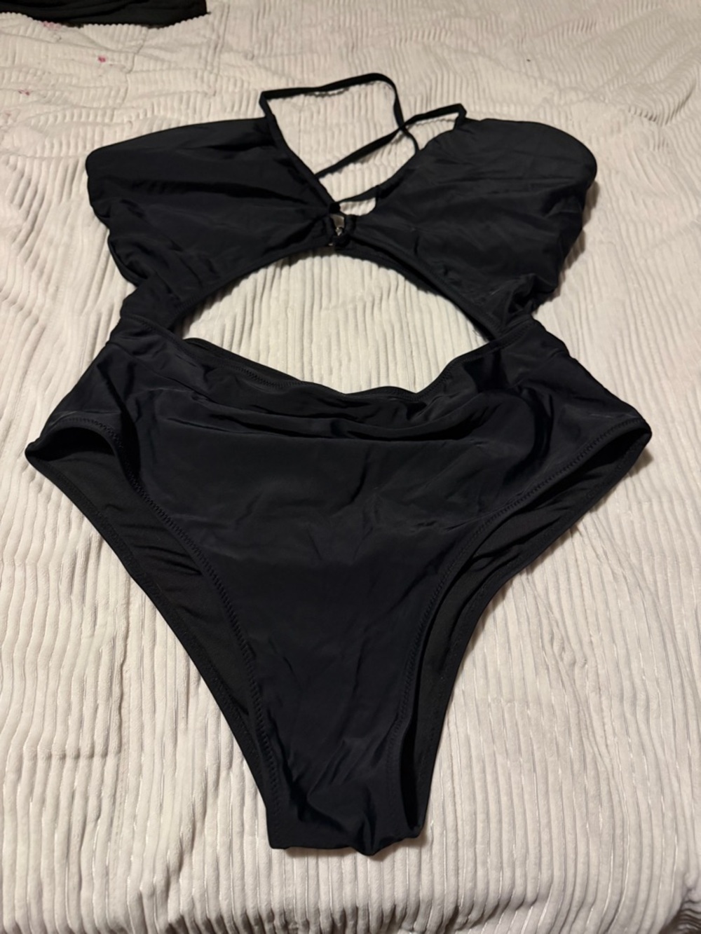 Black Cutout One-Piece Swimsuit
